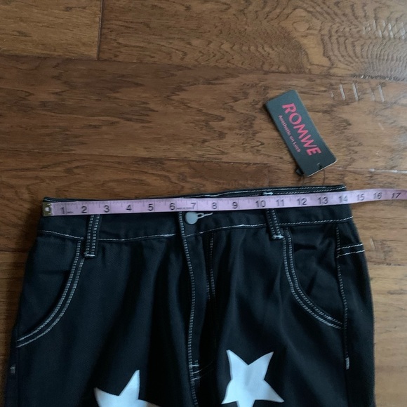 Romwe White Stars Black‎ Carpenter Cargo Pants - Picture 9 of 15